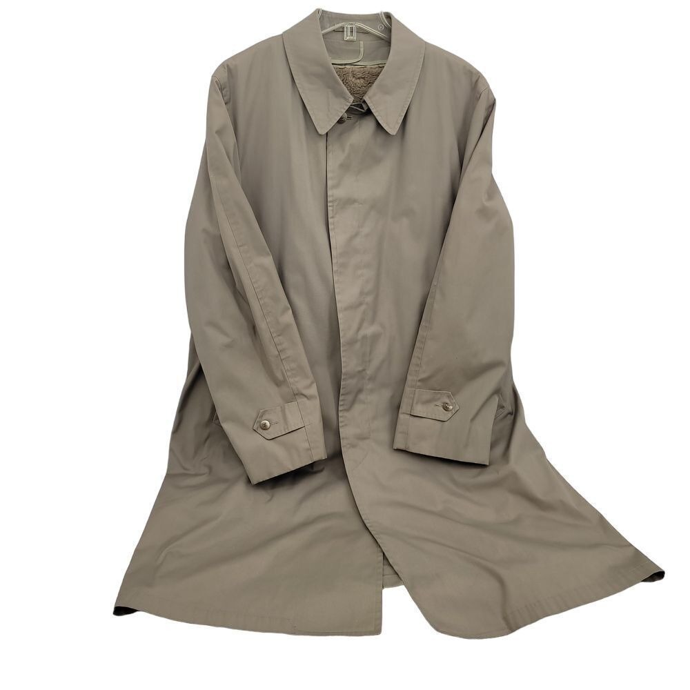 London Fog Vintage Men 46 R Plush Lined Trench Rain Coat Old Money Office Preppy